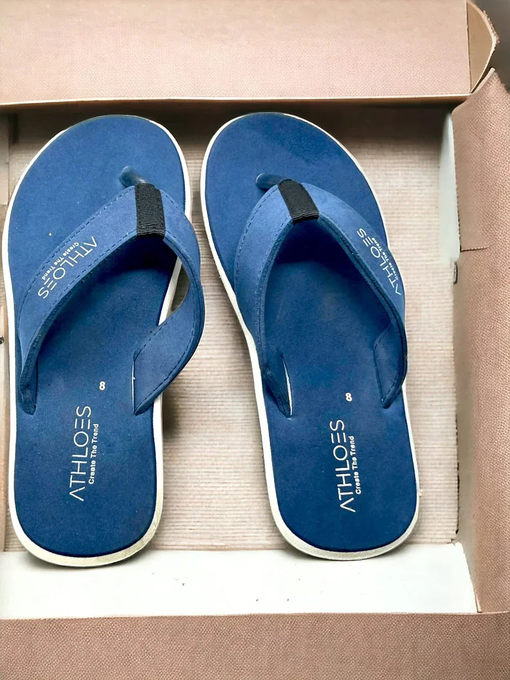 Athloes Men Slipper Flip Flop - Blue