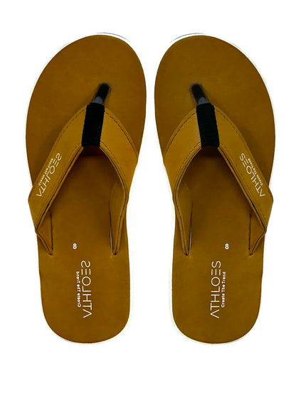 Athloes Men Slipper Flip Flop - Brown